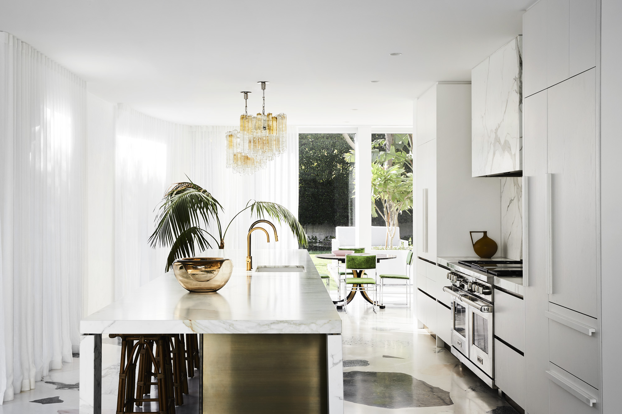Luxury Toorak residence featuring handcrafted Palladiana flooring by InStyle Stone, featured in Vogue Living.